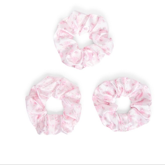 NWT Goody x LOVESHACKFANCY Large Satin Elegant Pink Floral 3 Pack - Picture 4 of 9